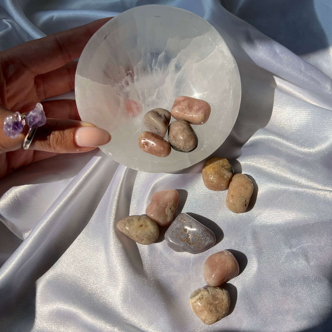Pink Amethyst Tumbled Stones - My Sacred Soul