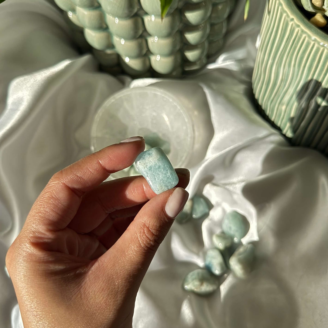 Aquamarine Tumbled Stones - My Sacred Soul