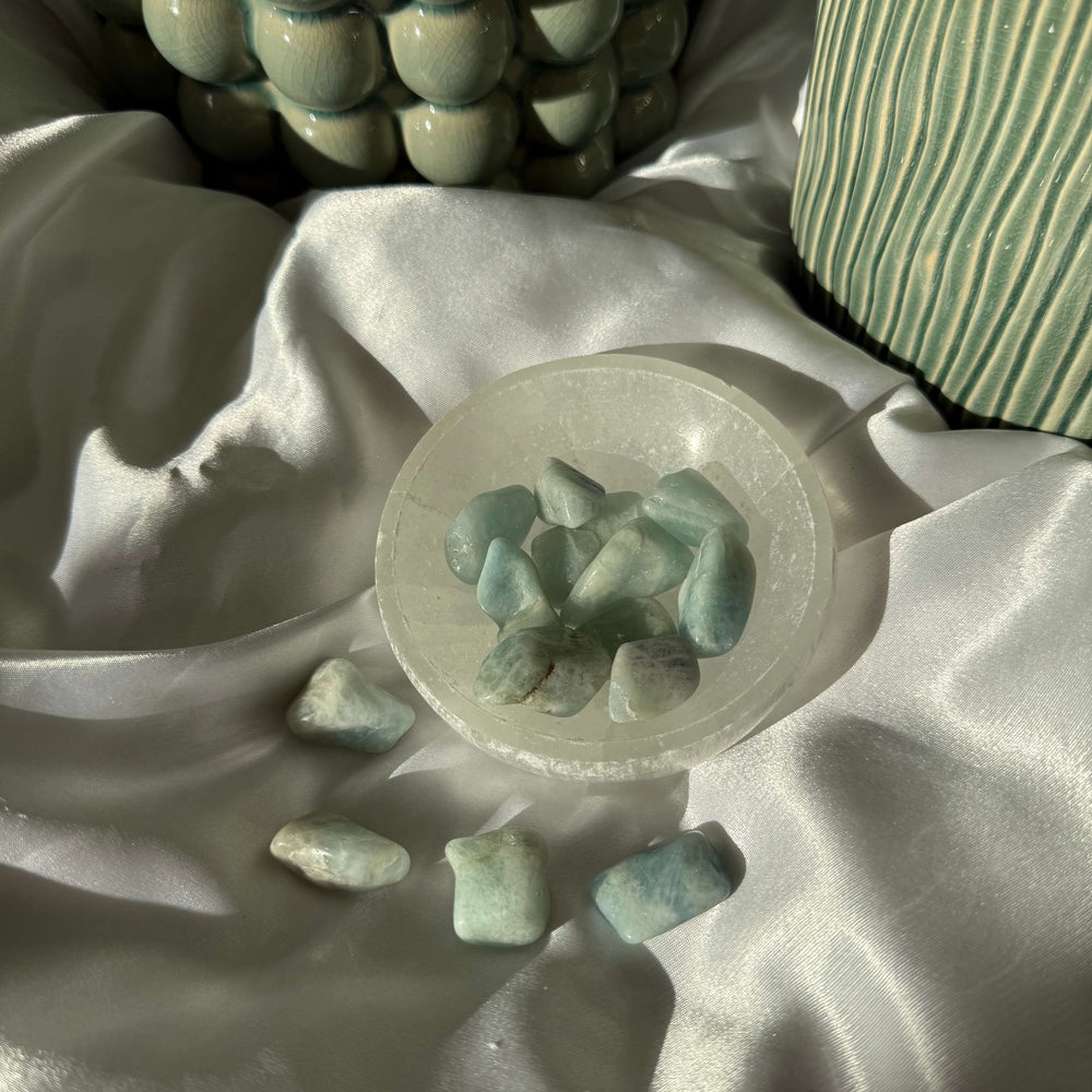 Aquamarine Tumbled Stones - My Sacred Soul