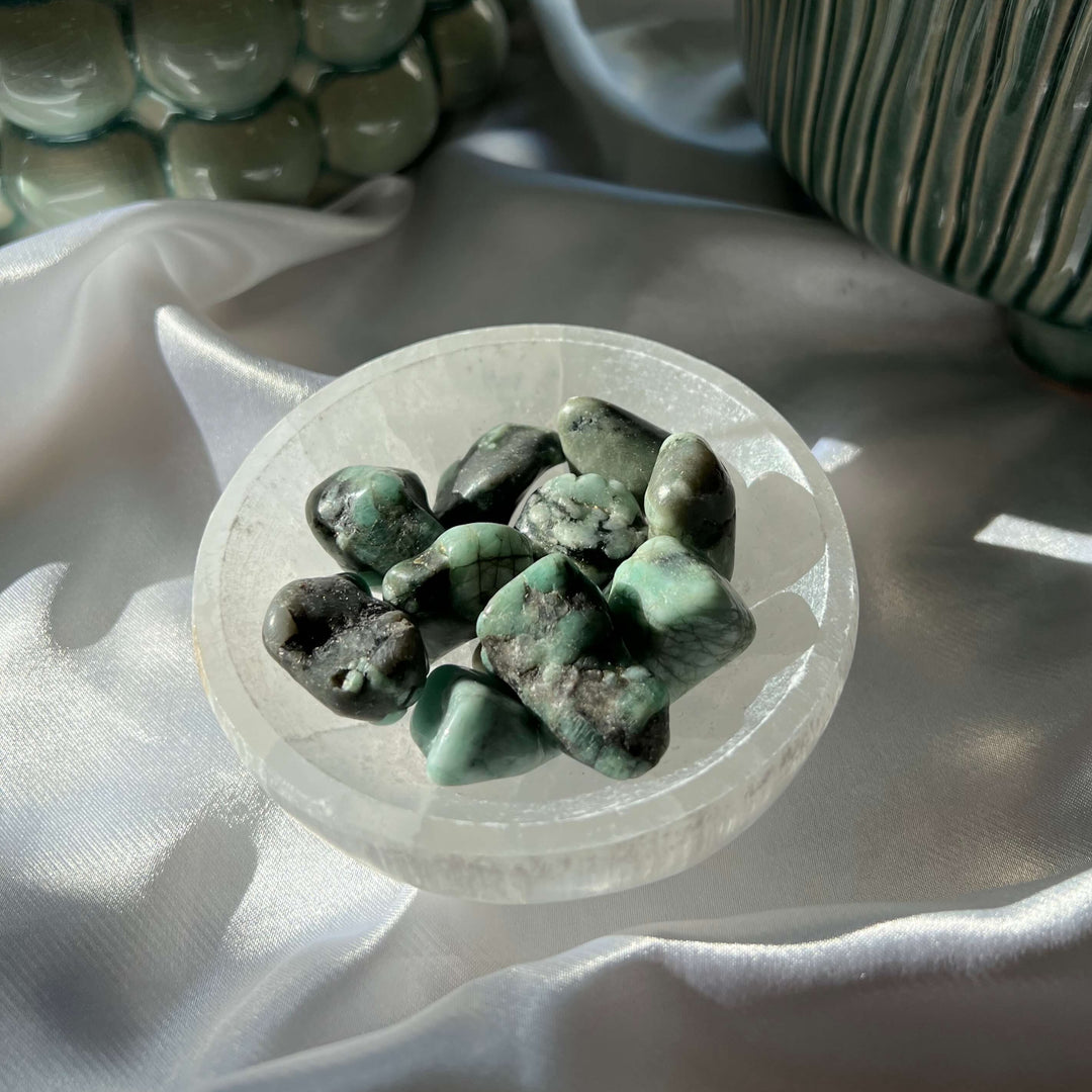 Emerald Tumbled Stones - My Sacred Soul
