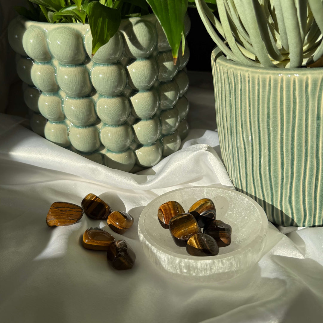 Golden Tiger's Eye Tumbled Stones - My Sacred Soul