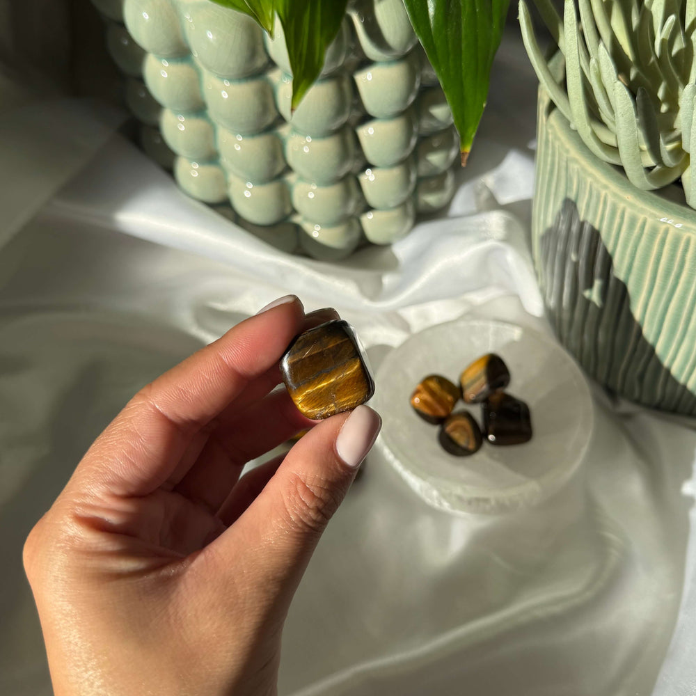 Golden Tiger's Eye Tumbled Stones - My Sacred Soul