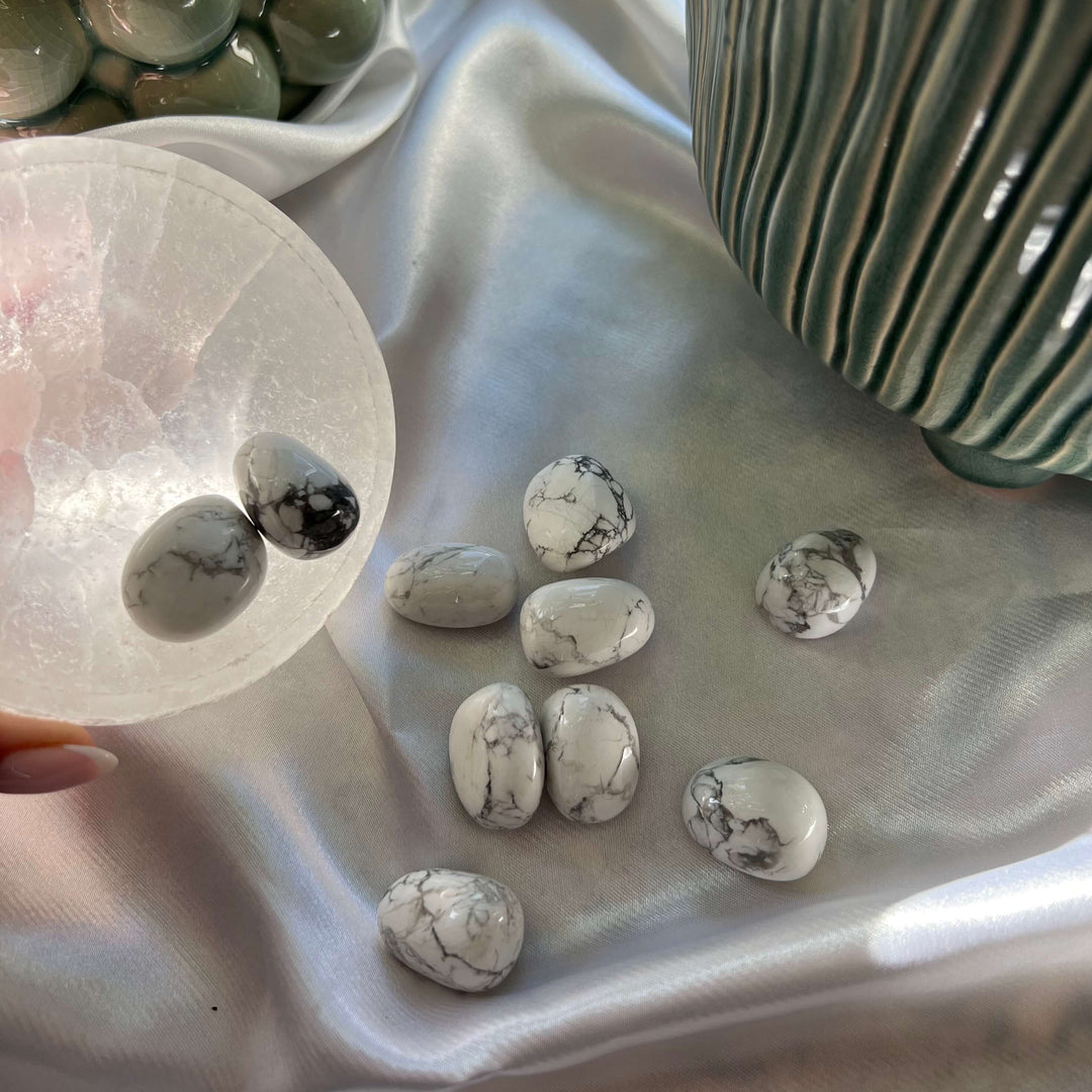Howlite Tumbled Stones - My Sacred Soul