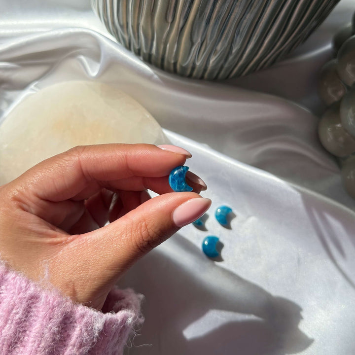 Blue Apatite Mini Moon - My Sacred Soul