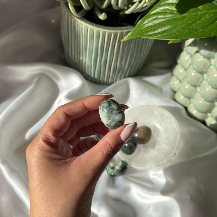 Moss Agate Tumbled Stones - My Sacred Soul