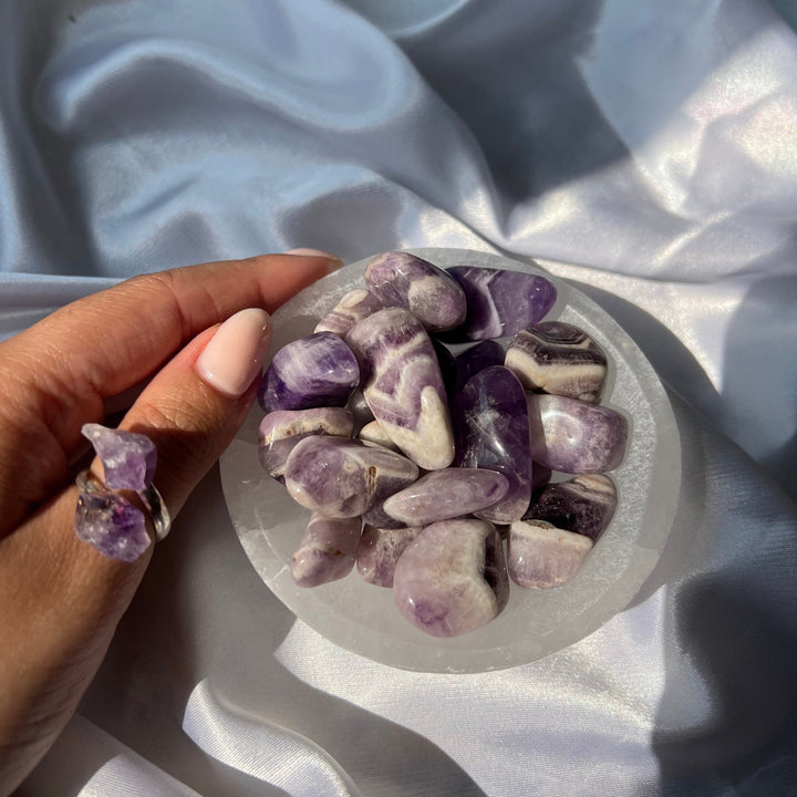 Amethyst (Chevron) Tumbled Stones - My Sacred Soul