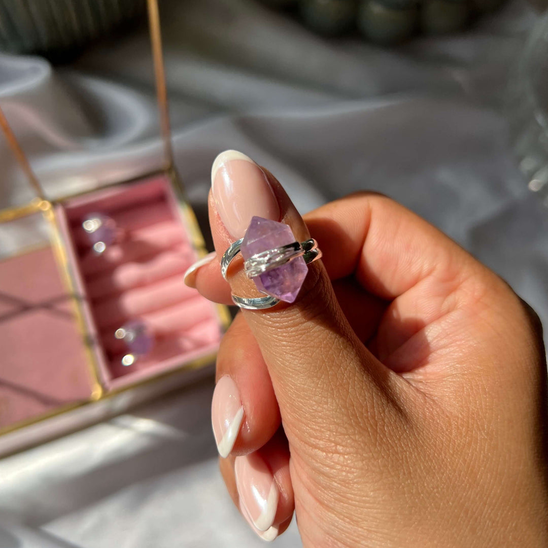 Amethyst Wrapped Ring - My Sacred Soul