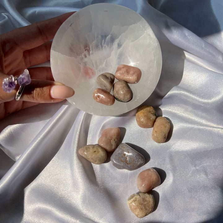 Pink Amethyst Tumbled Stones - My Sacred Soul