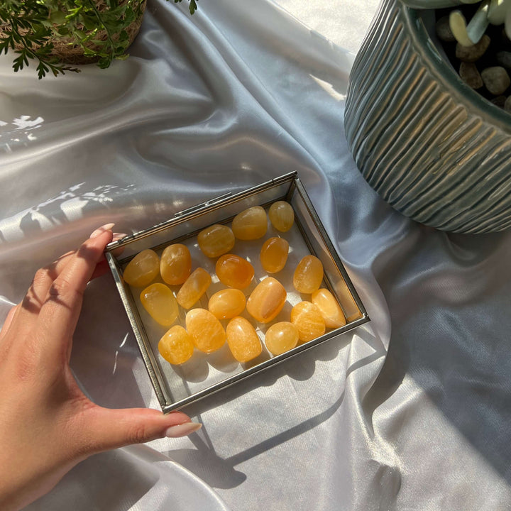 Orange Calcite Tumbled Stones - My Sacred Soul