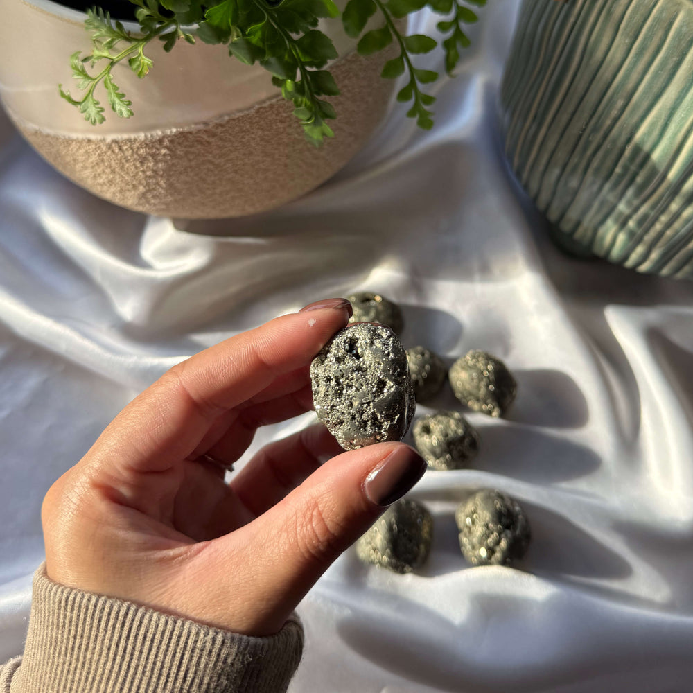 Large Pyrite (Fool's Gold) Tumbled Stones - My Sacred Soul