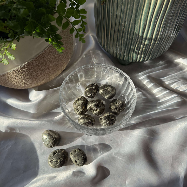 Large Pyrite (Fool's Gold) Tumbled Stones - My Sacred Soul