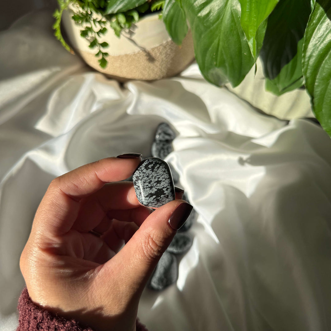Snowflake Obsidian Tumbled Stone