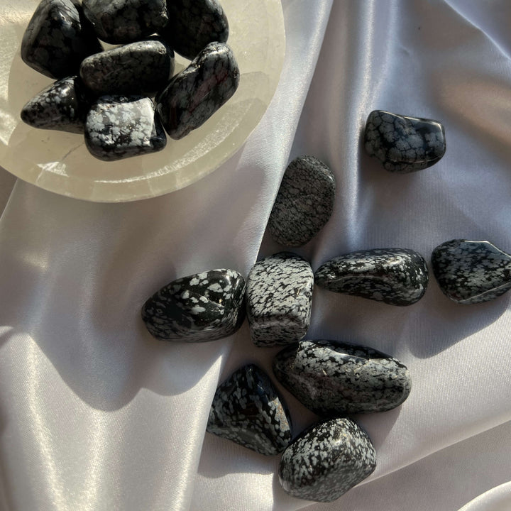 Snowflake Obsidian Tumbled Stones - My Sacred Soul