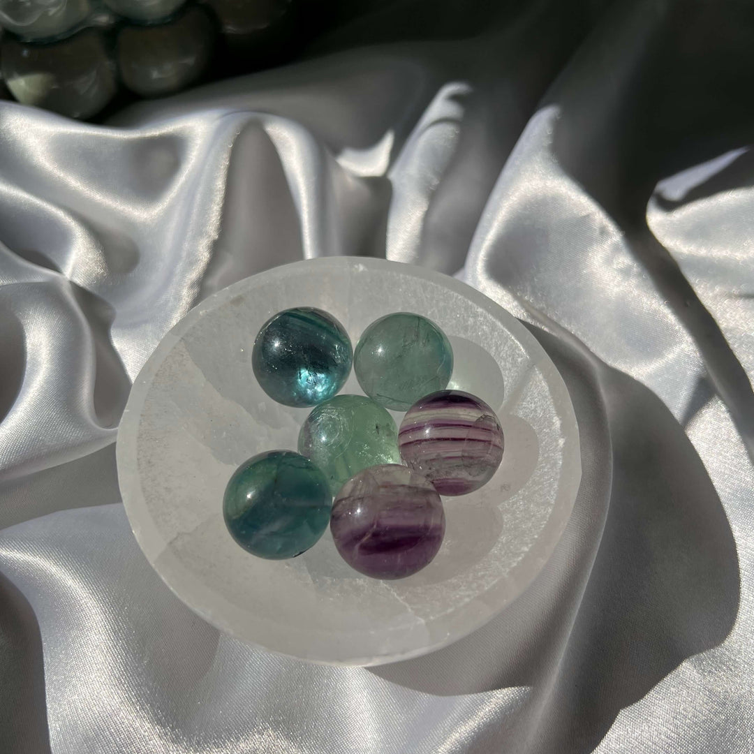 Rainbow Fluorite Mini Spheres - My Sacred Soul