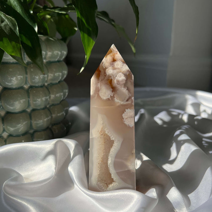 Flower Agate Druzy Tower - My Sacred Soul