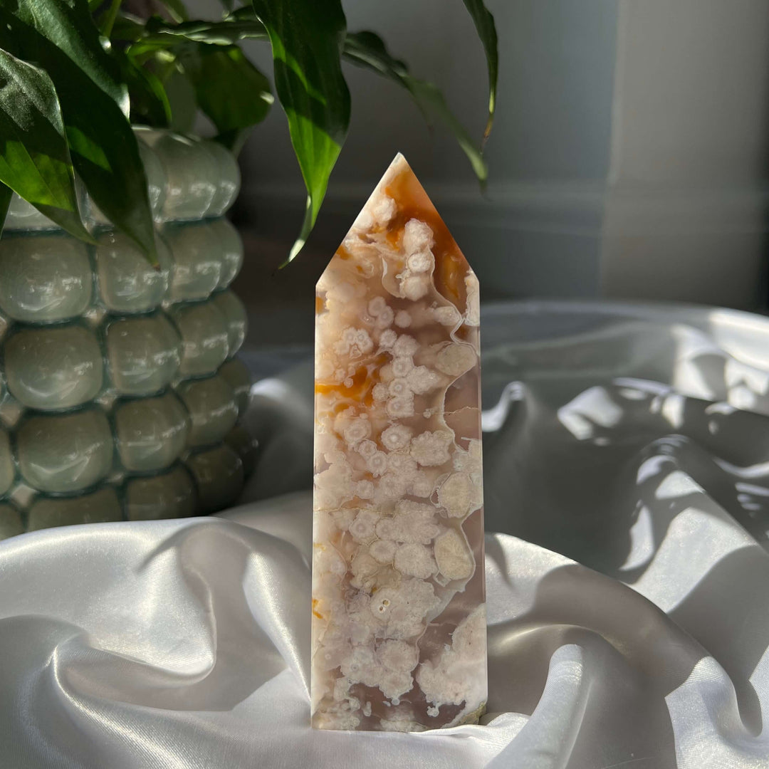 Flower Agate Druzy Tower - My Sacred Soul