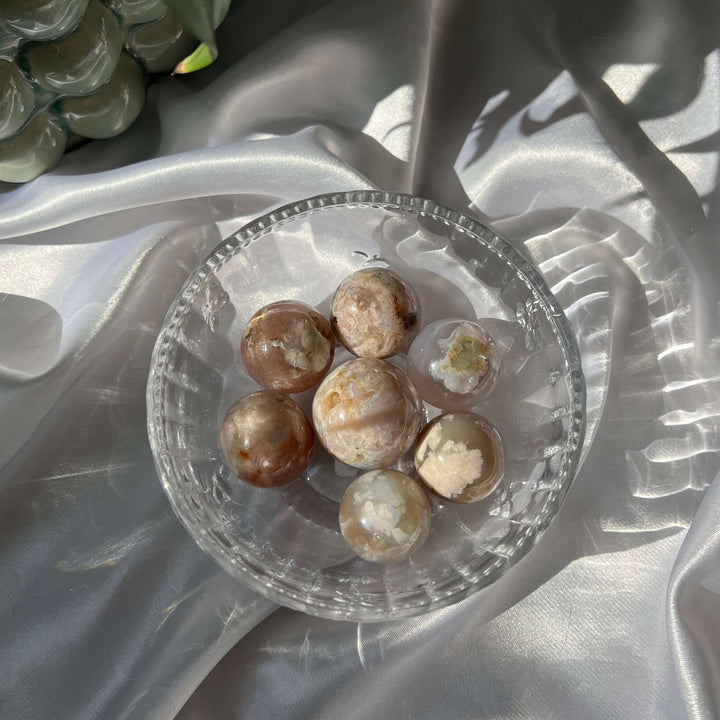 Flower Agate Spheres - My Sacred Soul