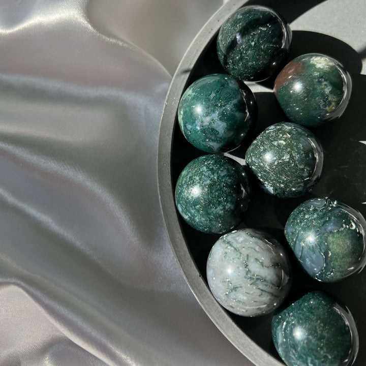 Moss Agate Spheres - My Sacred Soul