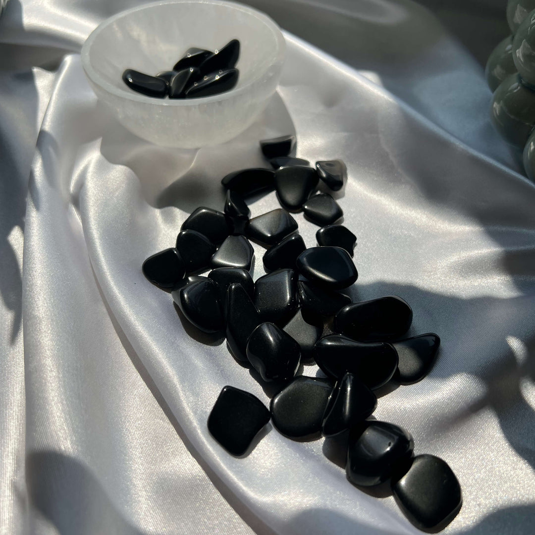 Black Obsidian Tumbled Stones - My Sacred Soul