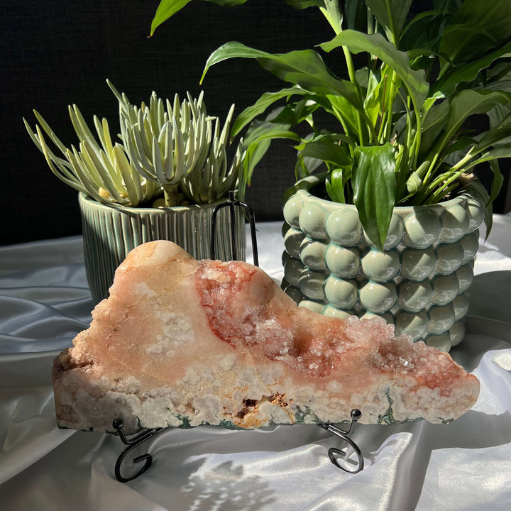 Pink Amethyst Slab With Stand - My Sacred Soul