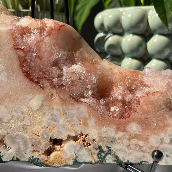 Pink Amethyst Slab With Stand - My Sacred Soul