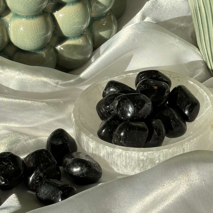 Black Tourmaline Tumbled Stones