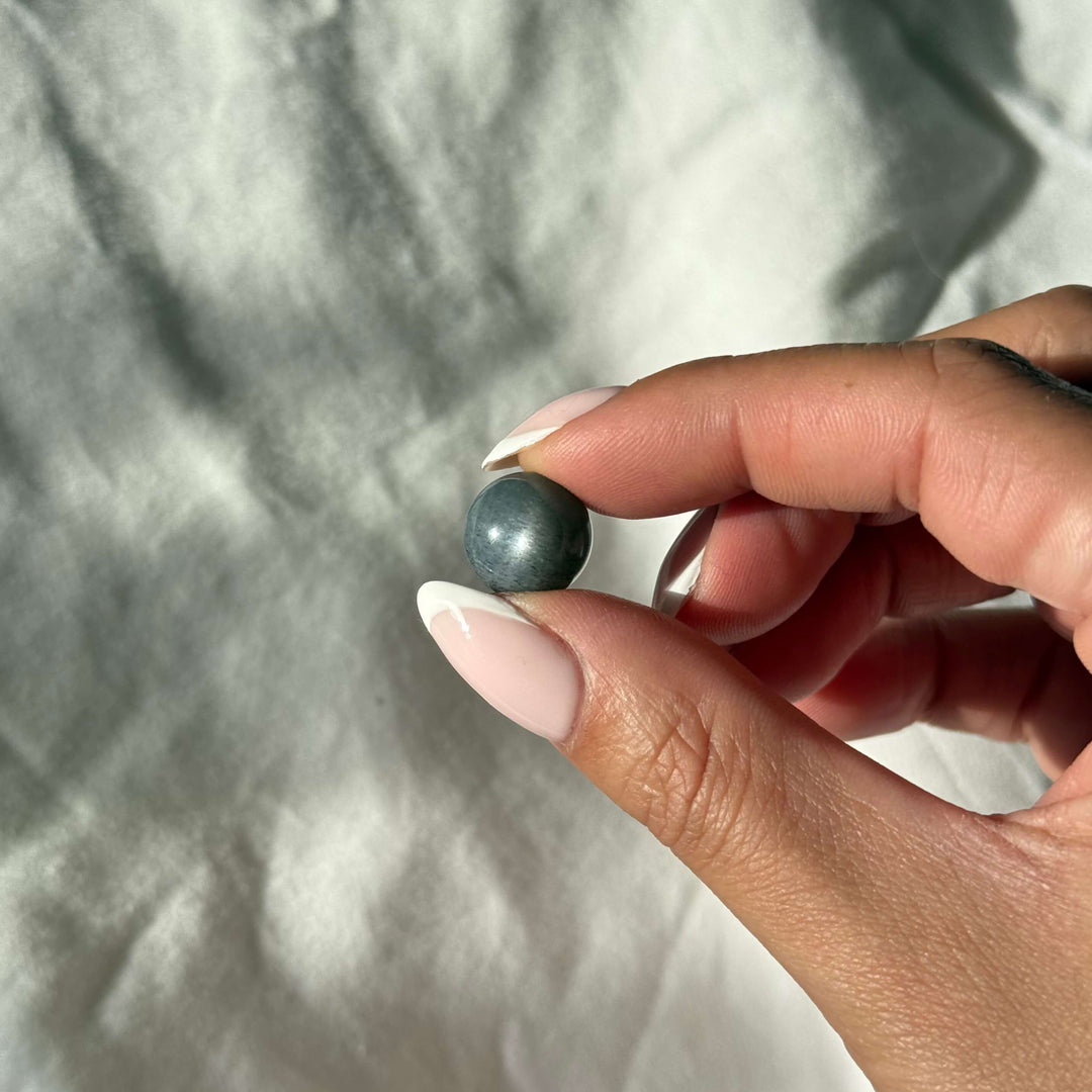 Black Moonstone x Sunstone Mini Sphere