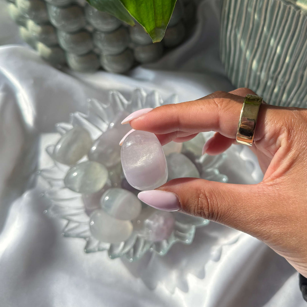 Lilac Fluorite Large Tumbled Stones