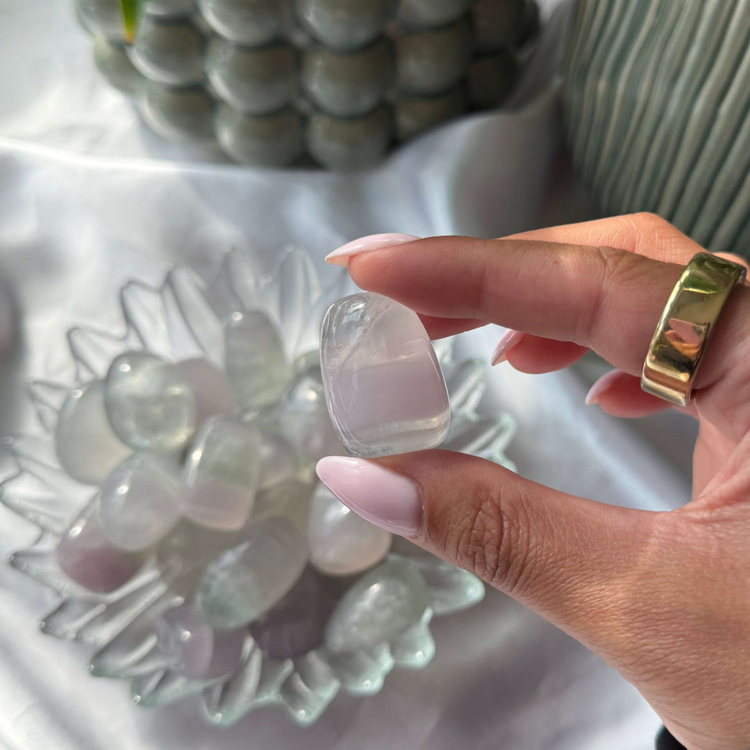 Lilac Fluorite Large Tumbled Stones
