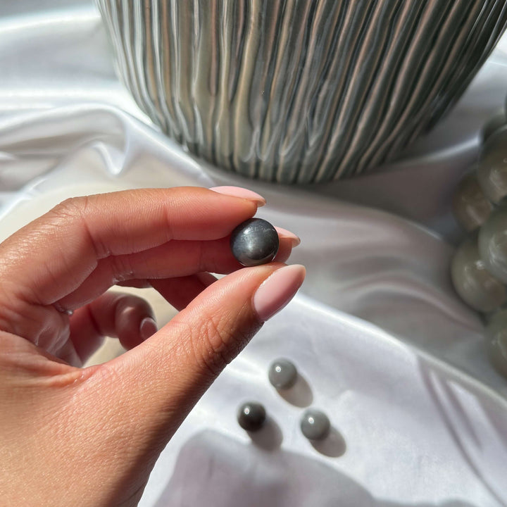 Black Moonstone x Sunstone Mini Sphere - My Sacred Soul