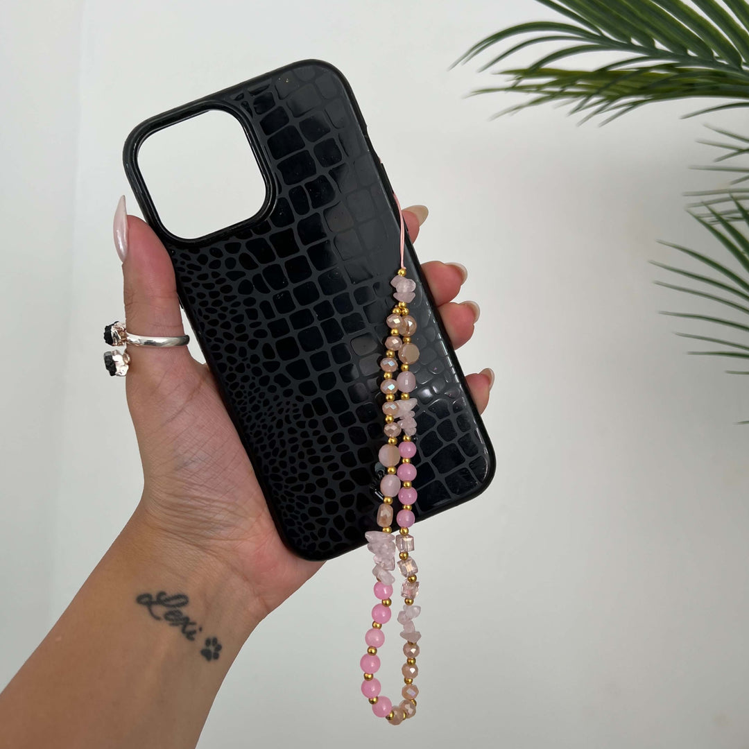 Rose Quartz Beaded Phone Charm - My Sacred Soul