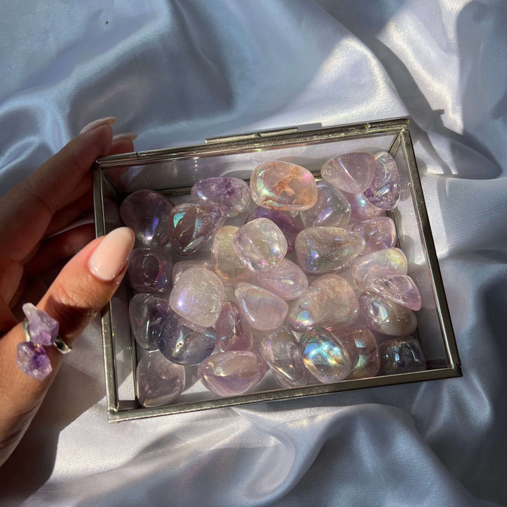 Amethyst Aura Tumbled Stones - My Sacred Soul