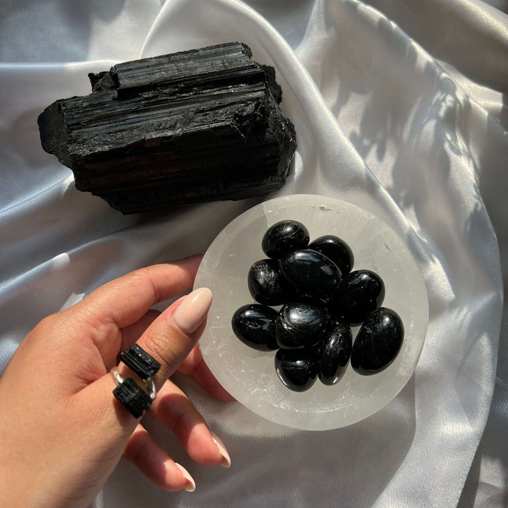 Black Tourmaline Tumbled Stones - My Sacred Soul