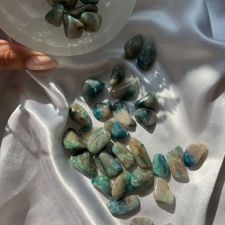 Chrysocolla Tumbled Stones - My Sacred Soul